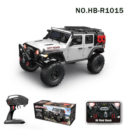 RC Car 4WD Off-Road Rock Crawler LED Lights 2.4G Proportional Control USB Charging Fall 2025 Gift Idea