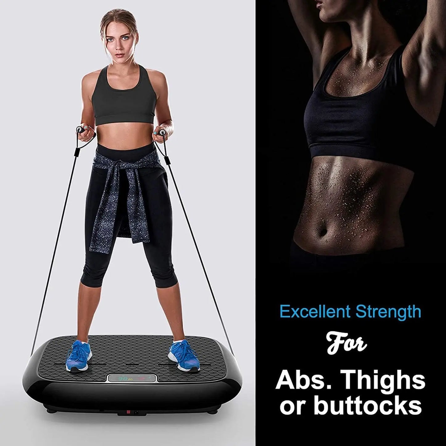 Vibration Plate Platform Exercise Machine with Bluetooth Speaker, Home Fitness Equipment for Weight Loss