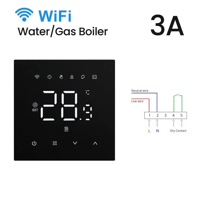 Slimme thermostaat WiFi herfst 2025 verwarming en ketels spraakassistent compatibel touchscreen energiebesparing