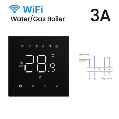 Slimme thermostaat WiFi herfst 2025 verwarming en ketels spraakassistent compatibel touchscreen energiebesparing