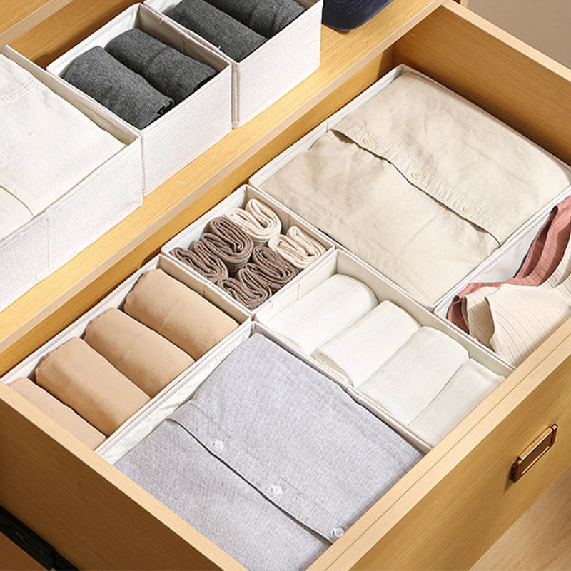 Foldable Bra and Underwear Organizer - Home Organizers for Socks, Pants & Drawer Storage