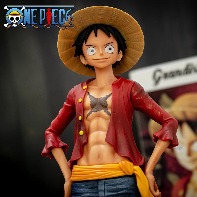 Selvsikker smiley Luffy Face Changing Anime Figur - 11-tommers actiondukkemodell for samlere og fans