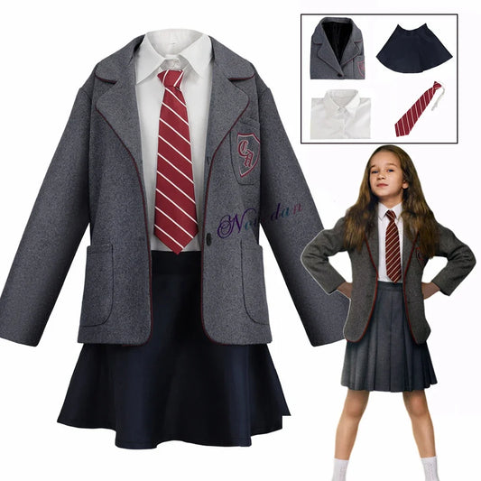 Cosplaykostuumset voor kinderen, meisjes, vrouwen en volwassenen: schooluniform uit Matilda the Musical Halloween 2026
