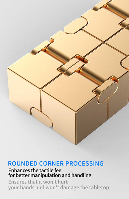 Metal Magic Cube Stress Relief Toy Portable Puzzle Focus