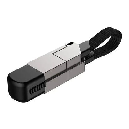 Magnetisk opladningskabel nøglering – 60W USB-C PD & 18W QC hurtig opladning, multi-connector, forår 2026 skolestart