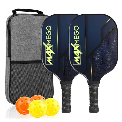 Variant image for USAPA Approved Pickleball Paddle Set of 2 with 4 Balls and Carrying Bag - Lightweight Fiberglass Rackets for Indoor and Outdoor Play-17