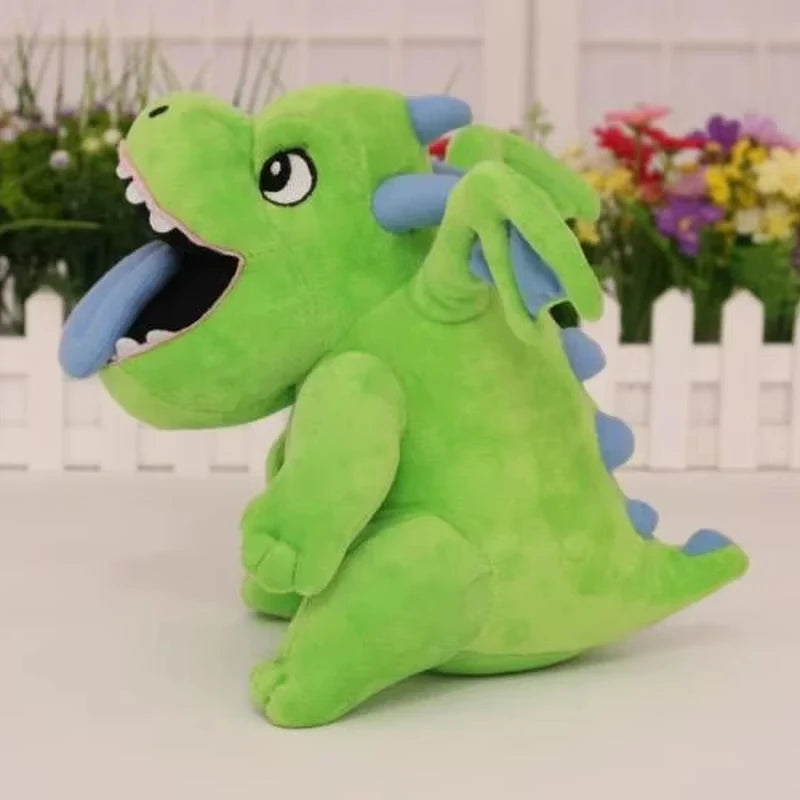 Ensemble de trois peluches dragon Jouet rouleau en rondin