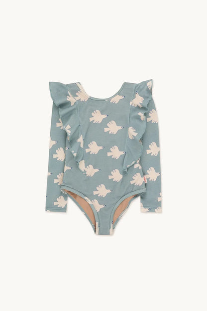 Lightweight unisex one-piece swimsuit - casual cut, nylon, beach & pool wear for kids