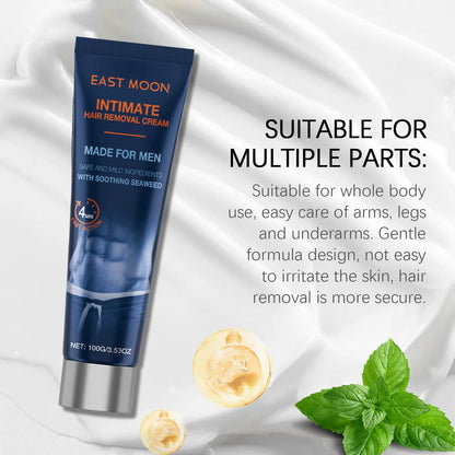 Hair Removal Cream 100g Intimate Areas Painless Non Irritating Beard Removal Grooming Trend 2026