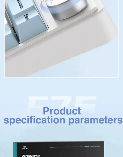 Teclado mecánico para juegos compacto AULA F75 al 75% RGB