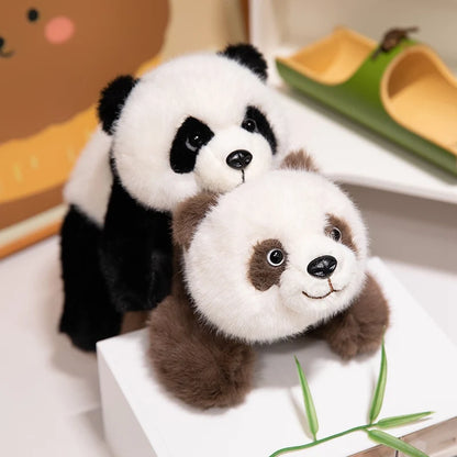 Poupée en peluche panda bébé réaliste et lestée Cadeau de Noël