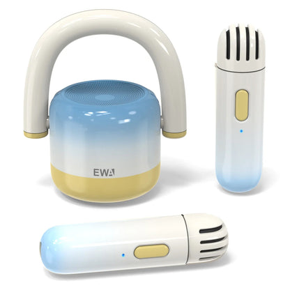 Karaoke Machine Mini Bluetooth Speaker With 2 Wireless Microphones, Holiday Gift 2025 Family Party Fun