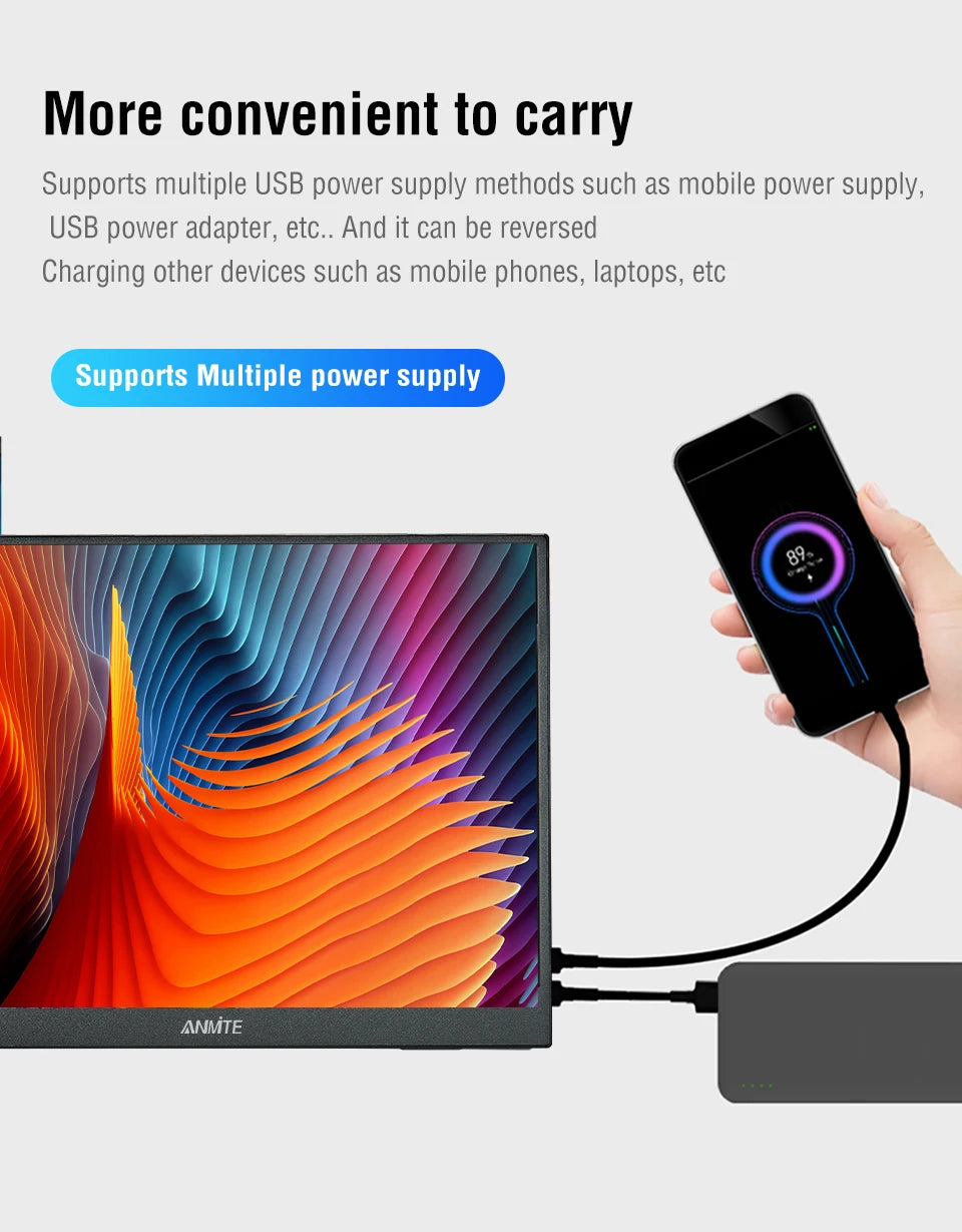 Draagbare Monitor 14.1 Inch Touch IPS HDR10 Tweede Scherm