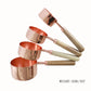 Acacia Wooden Handle Measuring Cups and Rose Gold Measuring Spoon Set - Baking Essentials