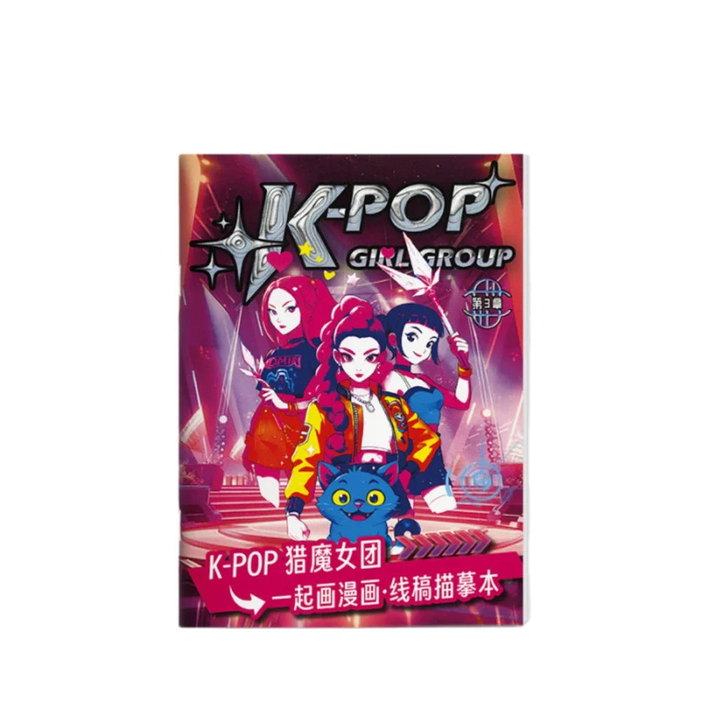 Coloring Book Kpop Demon Hunters Anime Sketches Rumi Mira Zoey Cute Line Drawings Back to School 2025 Gift