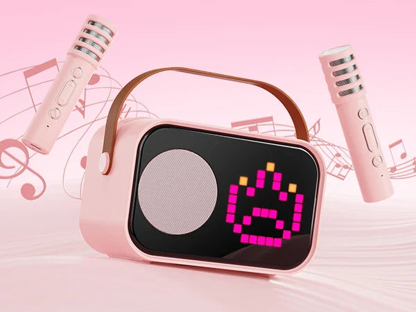 Kids Karaoke Machine Portable Bluetooth Speaker With 2 Wireless Microphones Party Gift 2025