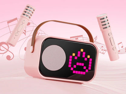 Kids Karaoke Machine Portable Bluetooth Speaker With 2 Wireless Microphones Party Gift 2025