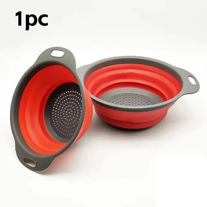 Silicone Folding Drain Basket Colander Eco Friendly Space Saving Kitchen Drainer Spring 2026