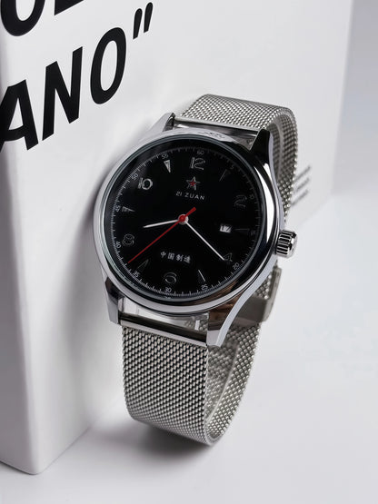 Pilot Watch 41mm Mesh Strap Stainless Steel Classic