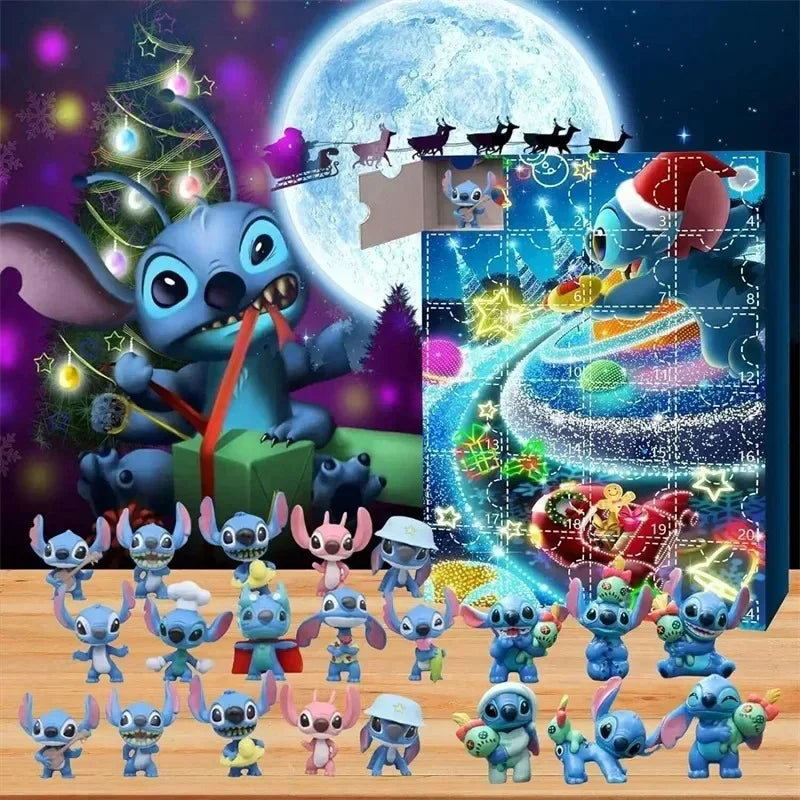 Calendario de Adviento Figuras Mini Stitch 24 Días Navidad