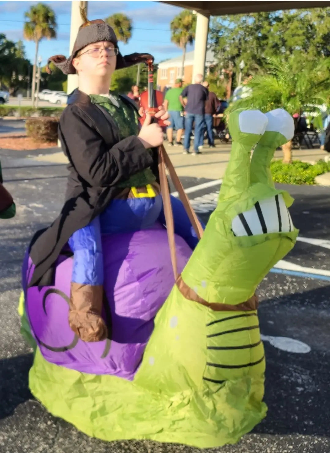 Grappig opblaasbaar bereden slakkenkostuum, dierencosplaypak voor volwassenen en kinderen, Halloween en carnaval 2026