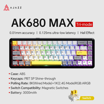 Teclado Mecánico Sixty Mini Inalámbrico ARGB Magnético Hall