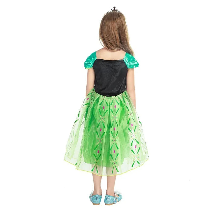 Anna Frozen-prinsessenjurk voor kinderen en meisjes, verjaardagsfeest-, carnavals- en Halloween-kostuum, vestidos 2026
