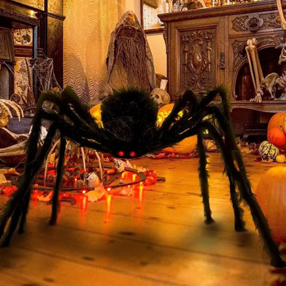 Enorme stoffen Halloween-spin voor binnen en buiten, tuin-, veranda- en spookhuisdecoratie 2026