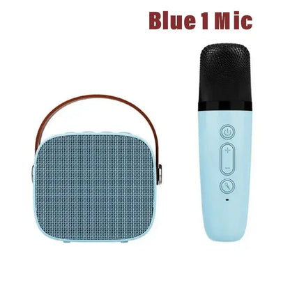 Karaoke Machine Portable Wireless Dual Microphones Bluetooth Speaker DSP System for Kids Party Gift TikTok Viral 2025