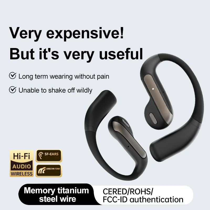AI Translation Earbuds With Noise Canceling Ear Hook Sports