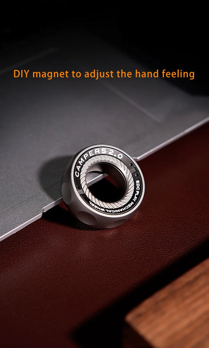 Magnetic Ratchet Fidget Ring Stainless Steel EDC Gift