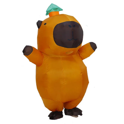 Opblaasbaar capibara-cosplaykostuum voor volwassenen, stripfiguurdierenpak voor Halloween, carnaval en optredens 2026