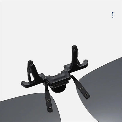 Clip-On Zonnebril Gepolariseerd UV400 Nachtzicht Rijden Bril Vierkante Clip-Ons Anti-Glare Vintage Stijl 2026
