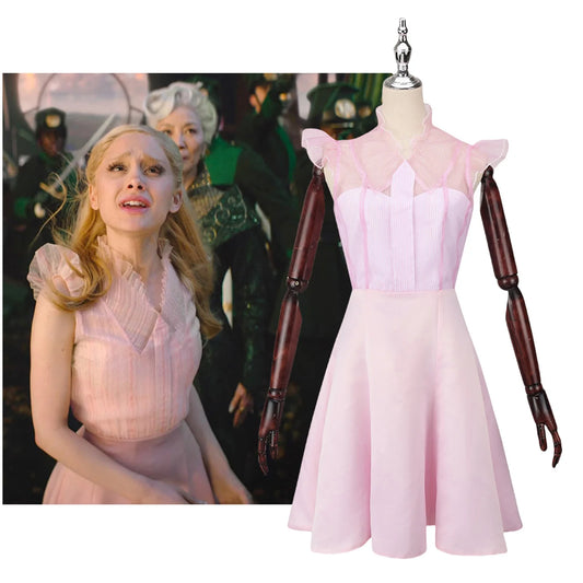 Glinda heks rosa cosplay-kjole Halloween-fest 2025