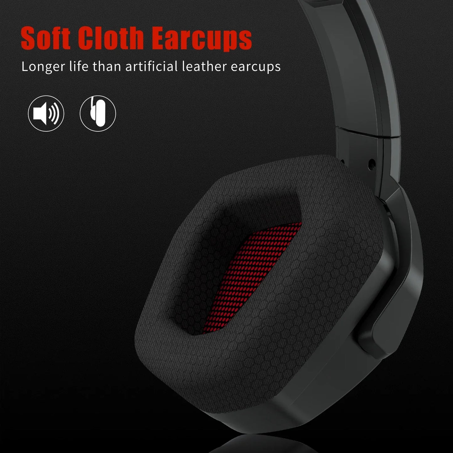 Wireless Gaming Headset With Mic Active Noise Cancellation