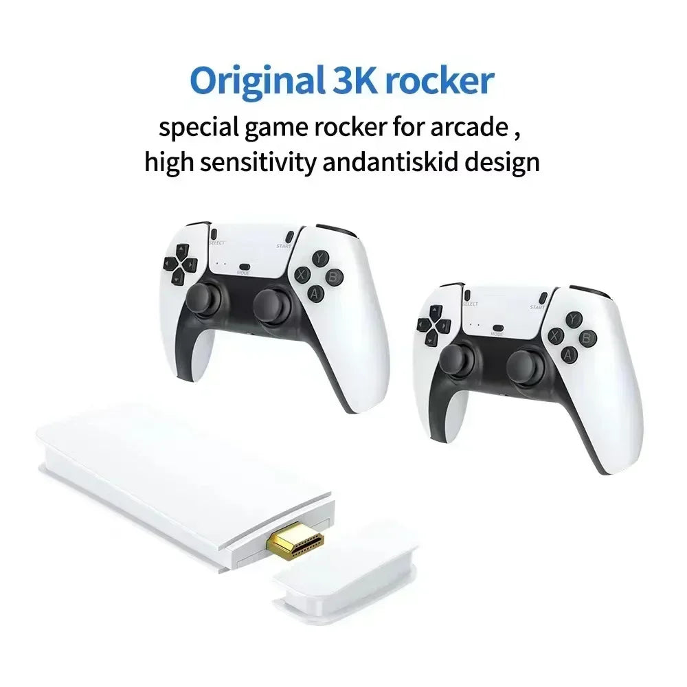 Mini Retro Game Console with 20,000 Classic Games - 4K HD Output, Dual Wireless Controllers