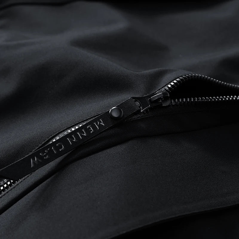 Waterproof Relaxed Men's Jacket - Hooded Polyester, Camping