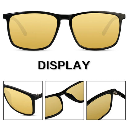 Night Driving Sunglasses Anti Glare Yellow Lens UV400 Protection Lightweight Frame Fall 2025 Gift