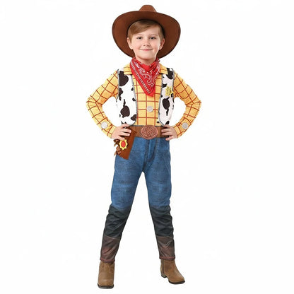 Buzz Lightyear Woody-jumpsuit voor jongens, 3-delig, met masker en vleugels, Halloween-cosplaykostuumset 2026