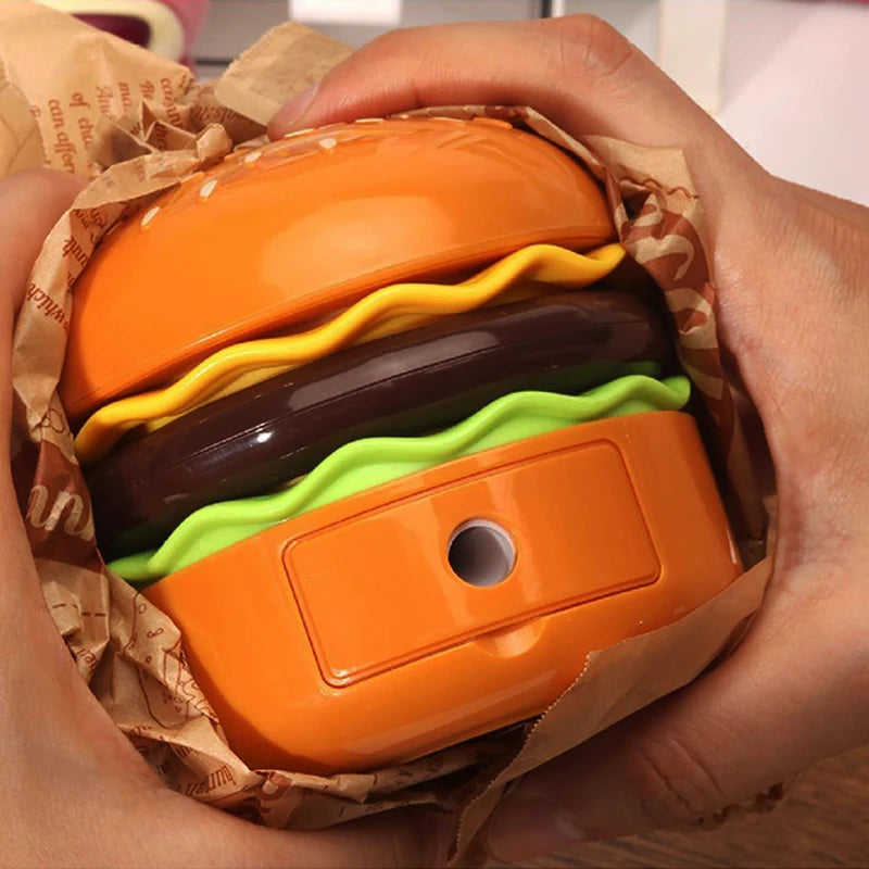 Lampada da scrivania con luce notturna e temperamatite a forma di hamburger, lampada LED per lettura, regalo ritorno a scuola 2026