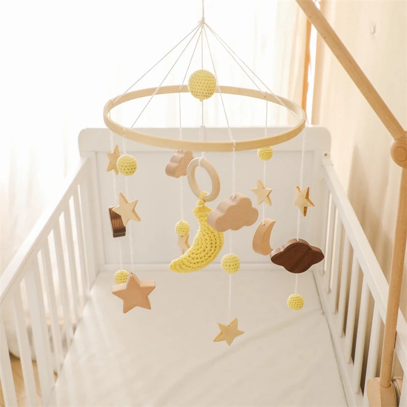 Hot Air Balloon Crib Mobile Newborn Sensory Toys Soothing