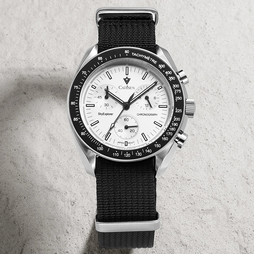 Quartz Chronograph Canvas Watch With Sapphire Crystal