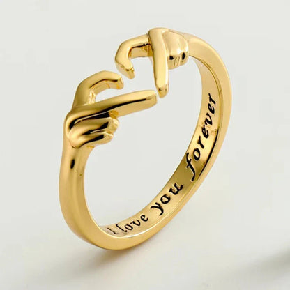 Anillo de Corazón Hueco de Doble Capa Abierto Ajustable Regalo Romántico de Joyería Regalo de San Valentín 2026 Tendencia