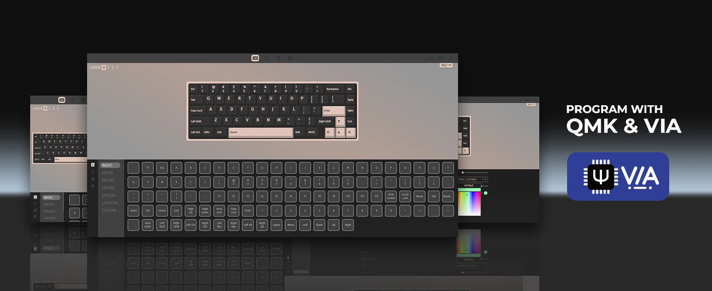 Mechanisch Toetsenbord M67 67 Toetsen Pakking Hot Swappable RGB