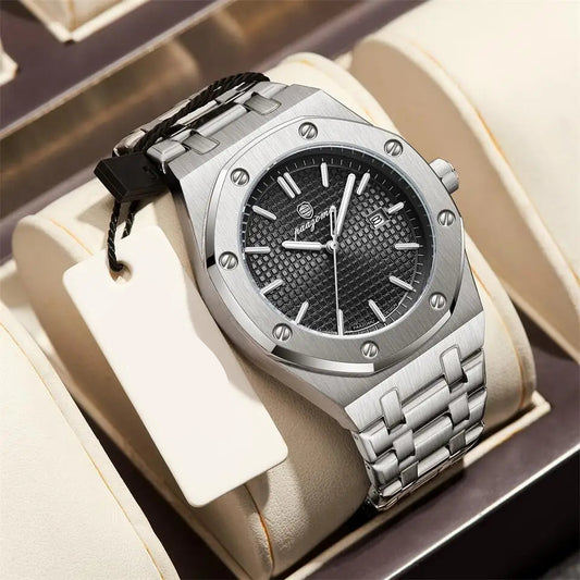 Quartz Stainless Steel Business Watch Waterproof Date
