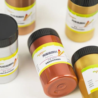 Colore acrilico dorato finitura metallica perlata impermeabile e resistente allo sbiadimento per gesso, tela, forniture per artigianato fai-da-te autunno 2026