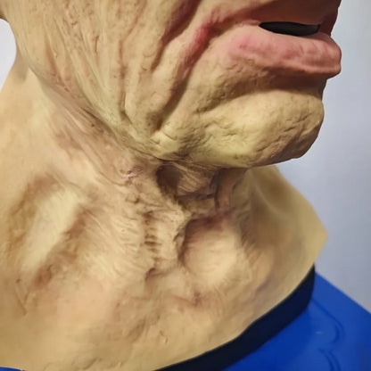 Realistisch latex cosplaymasker voor een kale oude man met rimpels en volledige hoofdbedekking, attribuut voor Halloweenmaskeradefeest 2026