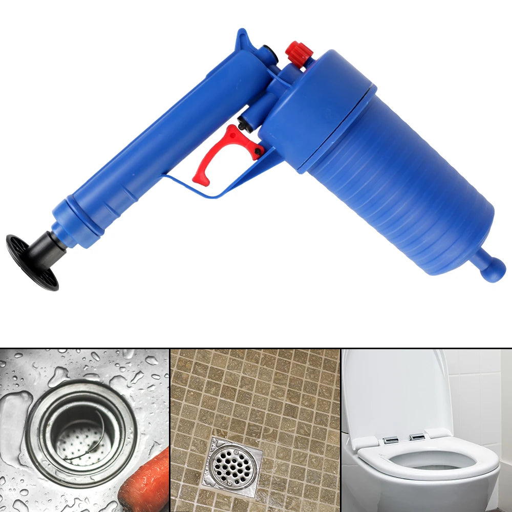 Drain Cleaner 4 Piece Plunger Kit Manual Air Pump Unblocker for Sinks Basins Drains Fall 2026 Quick Home Cleanup