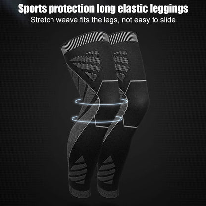 Full Leg Compression Sleeve Long Knee Support for Cycling Hiking Basketball – Pair 2026