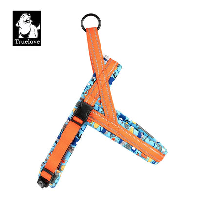 Arnés para perro floral de malla con chaleco acolchado arnés de ajuste rápido ajustable para todas las razas otoño 2025 cómodo para paseos